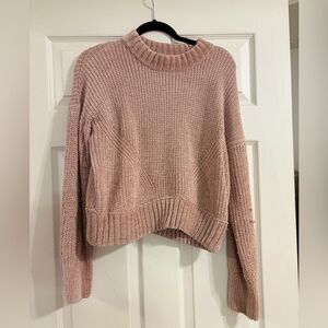Pink Rose Blush Cowl Neck Sweater